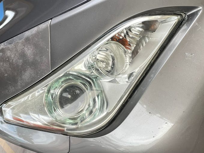 Headlight restoration in McAllen by OptiGlass+ — after